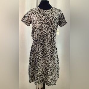 Old Navy gray leopard print dress small